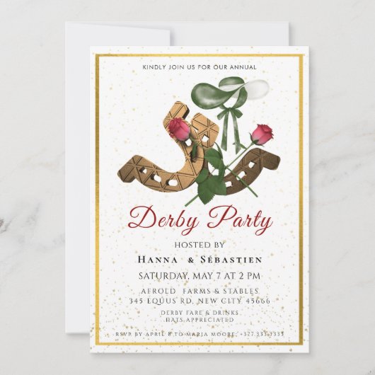 Hat Derby Party Invitation 招待状 (正面)