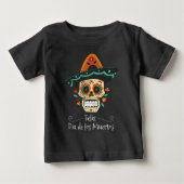 Hat Dia de Muertos |のワイシャツが付いているスカルを砂糖で甘くして下さい ベビーTシャツ (正面)