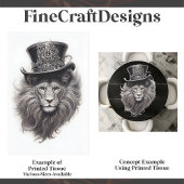 Hat E4デコページの洗練されたSteampunkライオン 薄葉紙