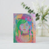 hat girl - post card ポストカード (スタンド正面)