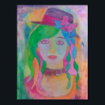 hat girl - poster ポスター<br><div class="desc">Imaginary Portraits</div>