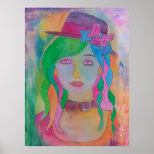 hat girl - poster ポスター