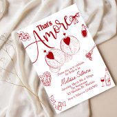 hat’s Amore Bridal Shower Invitation, Italian Them 招待状