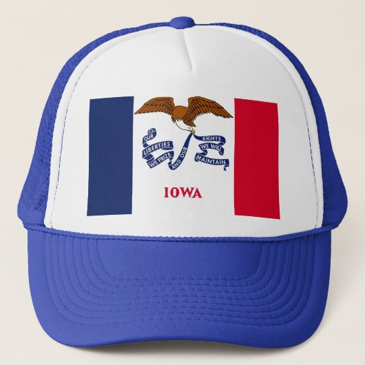 Hat with Flag of Iowa州-米国 キャップ (正面)