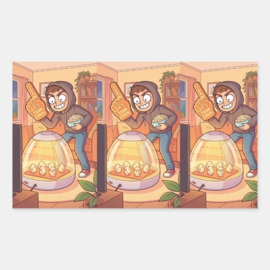 Hatch Day Hype Sticker – Chicken Lover Gift  長方形シール (正面)