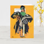 Hatcheck女の子 カード (黄色い花)