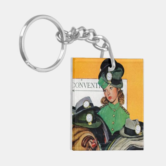 Hatcheck女の子 キーホルダー (正面左)