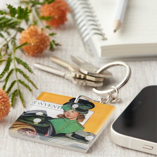 Hatcheck女の子 キーホルダー (正面右)