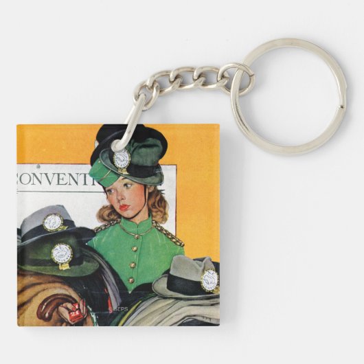 Hatcheck女の子 キーホルダー (裏面)