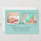 Hatched By Two Chicks Tl写真誕生のお知らせ 案内状 (正面)