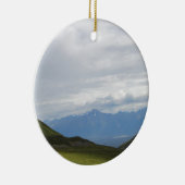 Hatchersのパスの山景色アラスカ セラミックオーナメント (右)