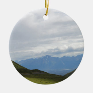 Hatchersのパスの山景色アラスカ セラミックオーナメント