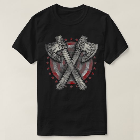 Hatchet Ae Throwing Pocket Badge  Tシャツ (デザイン正面)