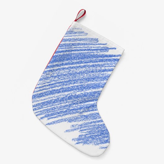 Hatching colored pencil scratch スモールクリスマスストッキング (正面 (吊り時))