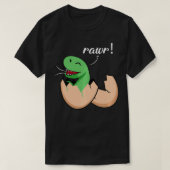 Hatching Rawr Dinosaur Fan Pullover Tシャツ (デザイン正面)