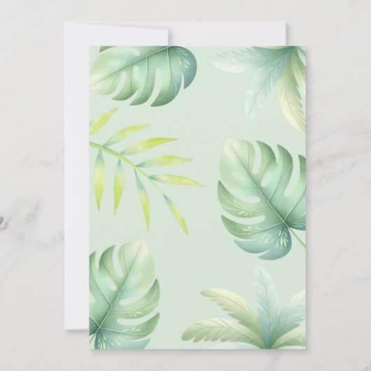 Hatching Soon Boy Dinosaur Baby Shower 招待状 (裏面)