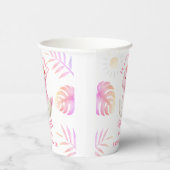 Hatching Soon Dinosaur Baby Shower Girl Pink 紙コップ (右)