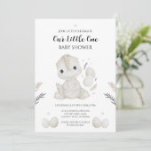Hatching Soon Dinosaur Baby Shower Invitation 招待状 (スタンド正面)