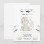 Hatching Soon Dinosaur Baby Shower Invitation 招待状 (正面/裏面)