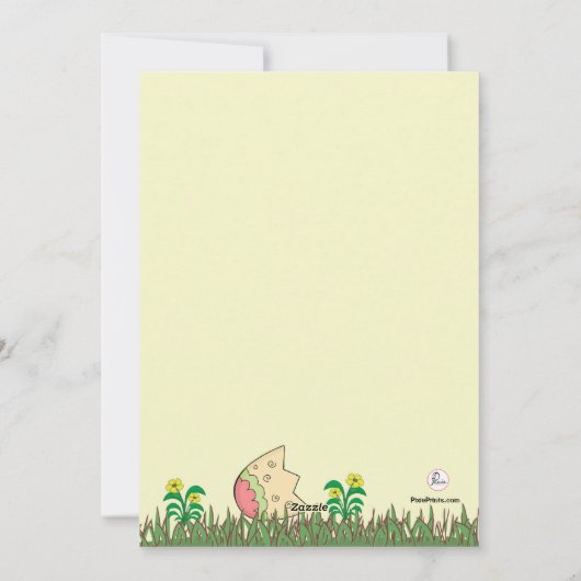 Hatchlingの鳥の妊娠の発表およびイースターC シーズンカード (裏面)