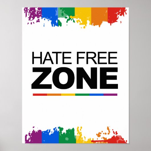 HATE FREE ZONE ポスター (正面)