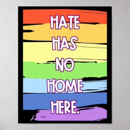 Hate Has No Home Hereステッカー ポスター (正面)