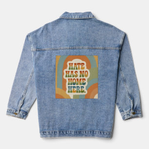 Hate Has No Home Here レトロ レインボー デニムジャケット