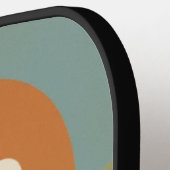 Hate Has No Home Here Retro Rainbow ピックルボールラケット (左詳細)