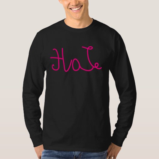 Hate Love Mirror Double Image Meaning  Men Women Tシャツ (正面)