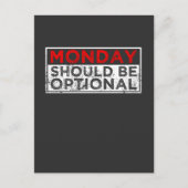 Hate Mondays従業員おもしろい怠惰な人々のユーモア ポストカード (正面)