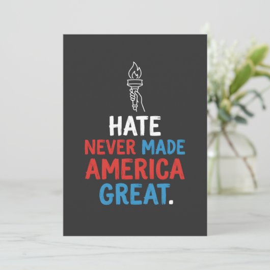 Hate Never Made America Great Patriotic Statement 招待状 (スタンド正面)