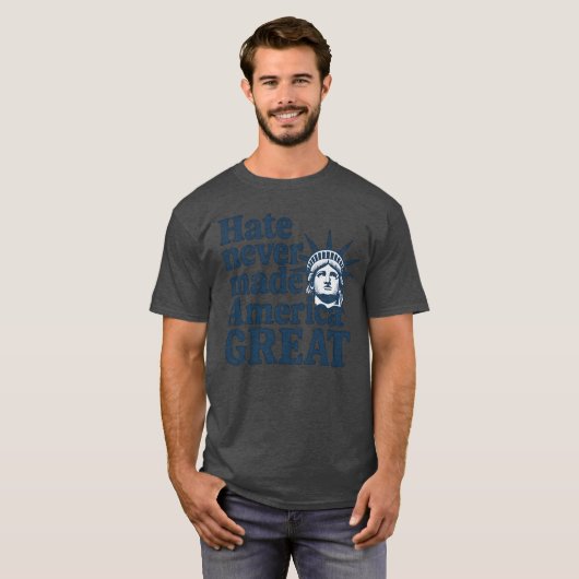 Hate never made America great Tシャツ (正面フル)