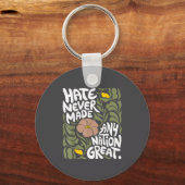 Hate Never Made Any Nation Great African Black His キーホルダー (正面)