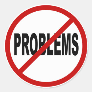 Hate Problems/No Problems Allowed Sign文 ラウンドシール