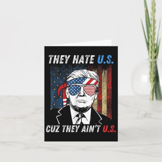 Hate Us Cuz彼らはUsプロのトランプおもしろい2024 Ele カード (正面)