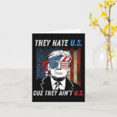 Hate Us Cuz彼らはUsプロのトランプおもしろい2024 Ele カード (黄色い花)