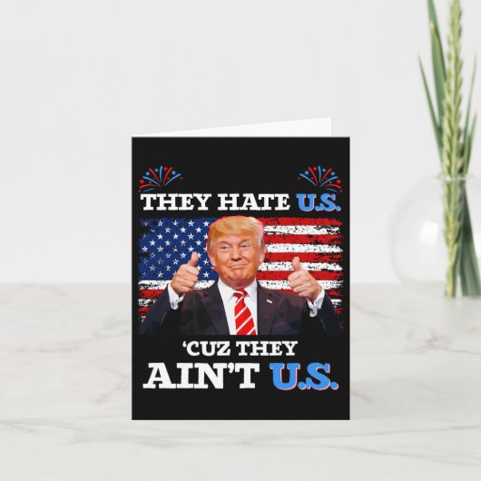 Hate Us Cuz They't Us Usa Donald Trump Conserv カード (正面)