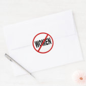 Hate Women/No Women Allowed Sign Statement ラウンドシール (封筒)