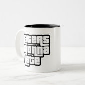 Haters gonna hate ツートーンマグカップ (正面左)