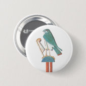 Hathorの頭飾り 缶バッジ (正面&裏面)