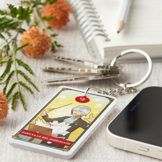 Hatoful Advent calendar 9: Sakuya Le Bel Shirogane キーホルダー (正面右)