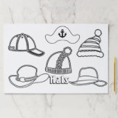 Hats Kids Coloring Sheets  ペーパーパッド (インサイチュ)