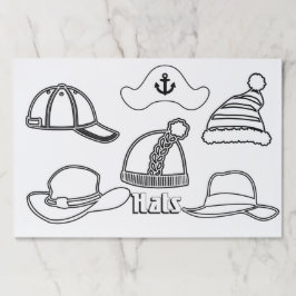 Hats Kids Coloring Sheets  ペーパーパッド