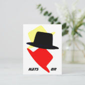 HATS ON OFFパーティー招待状招待状EZ2カスタマイズ 招待状 (スタンド正面)
