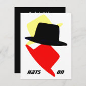 HATS ON OFFパーティー招待状招待状EZ2カスタマイズ 招待状 (正面/裏面)