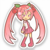 Hatsune Miku Sakura Kira Kira Pop Princess シール (正面)