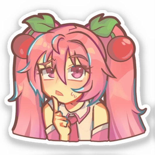 Hatsune Miku Sakura Ver. Sticker シール (正面)