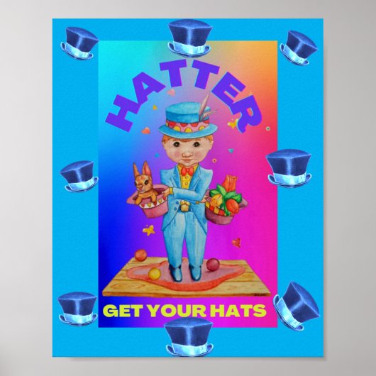 HATTER GET YOUR HATS Valueポスター紙(Ma ポスター (正面)