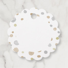 Hattie紙吹雪水彩ドットメッセージカード フェイバータグ