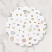 Hattie紙吹雪水彩ドットメッセージカード フェイバータグ (裏面)